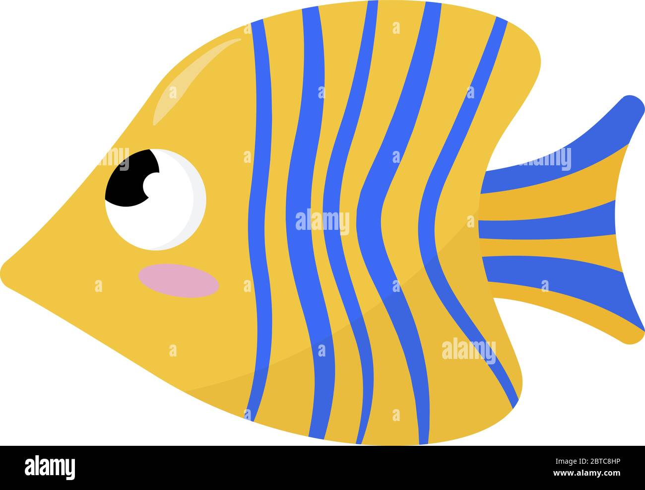 Butterfly fish , illustration, vector on white background Stock Vector