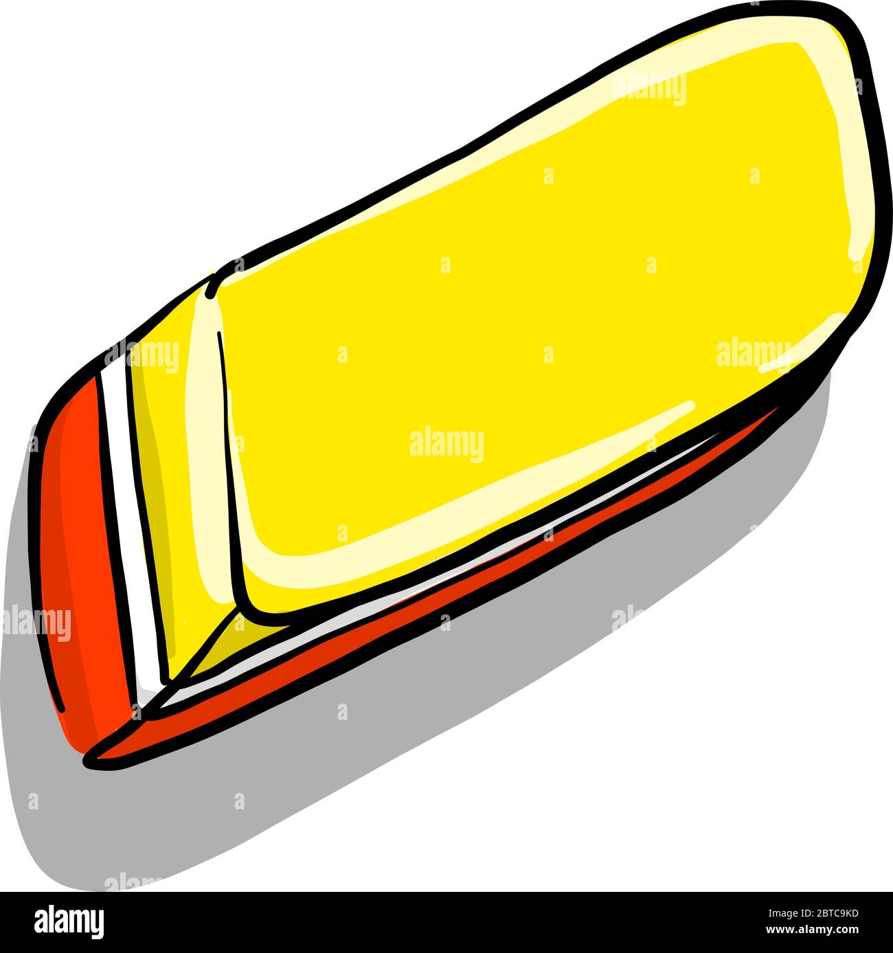 Eraser , illustration, vector on white background Stock Vector