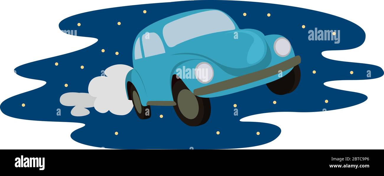 Flying car , illustration, vector on white background Stock Vector ...