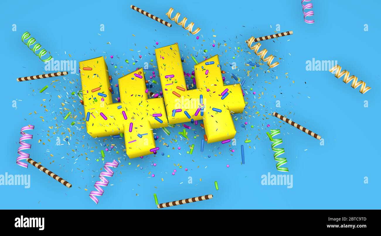 3d number 44 hi-res stock photography and images - Alamy