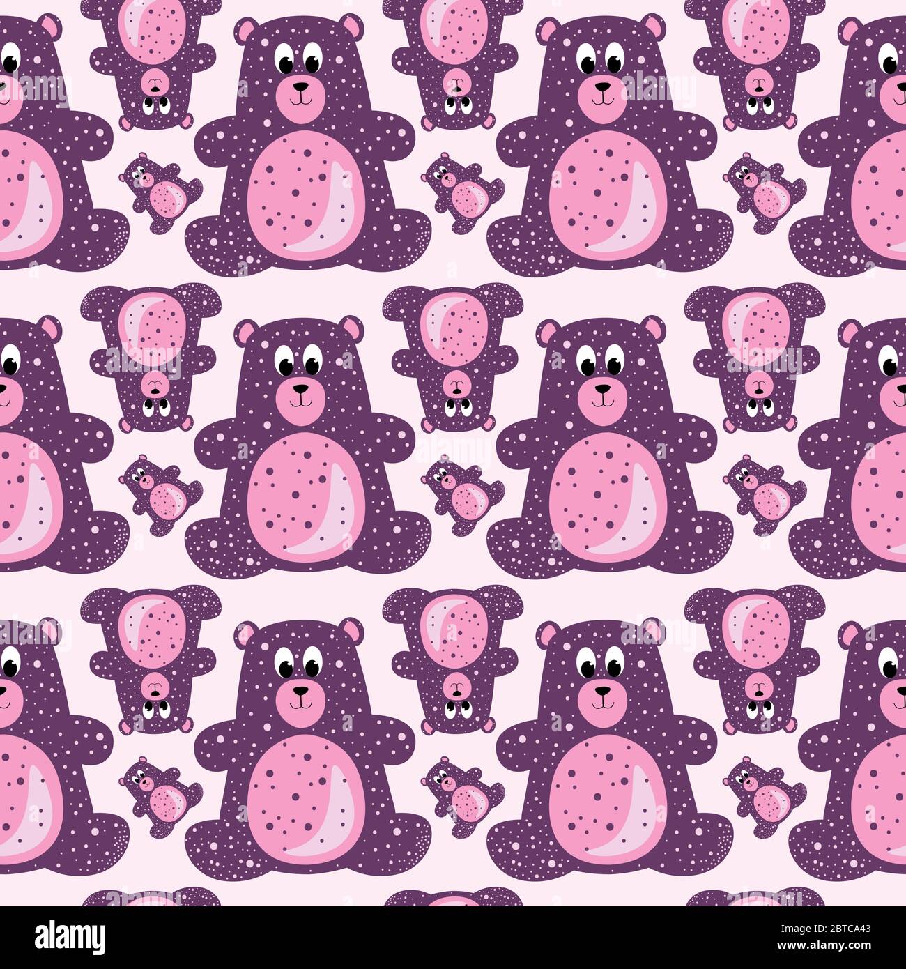 Cute bear pattern , illustration, vector on white background Stock ...