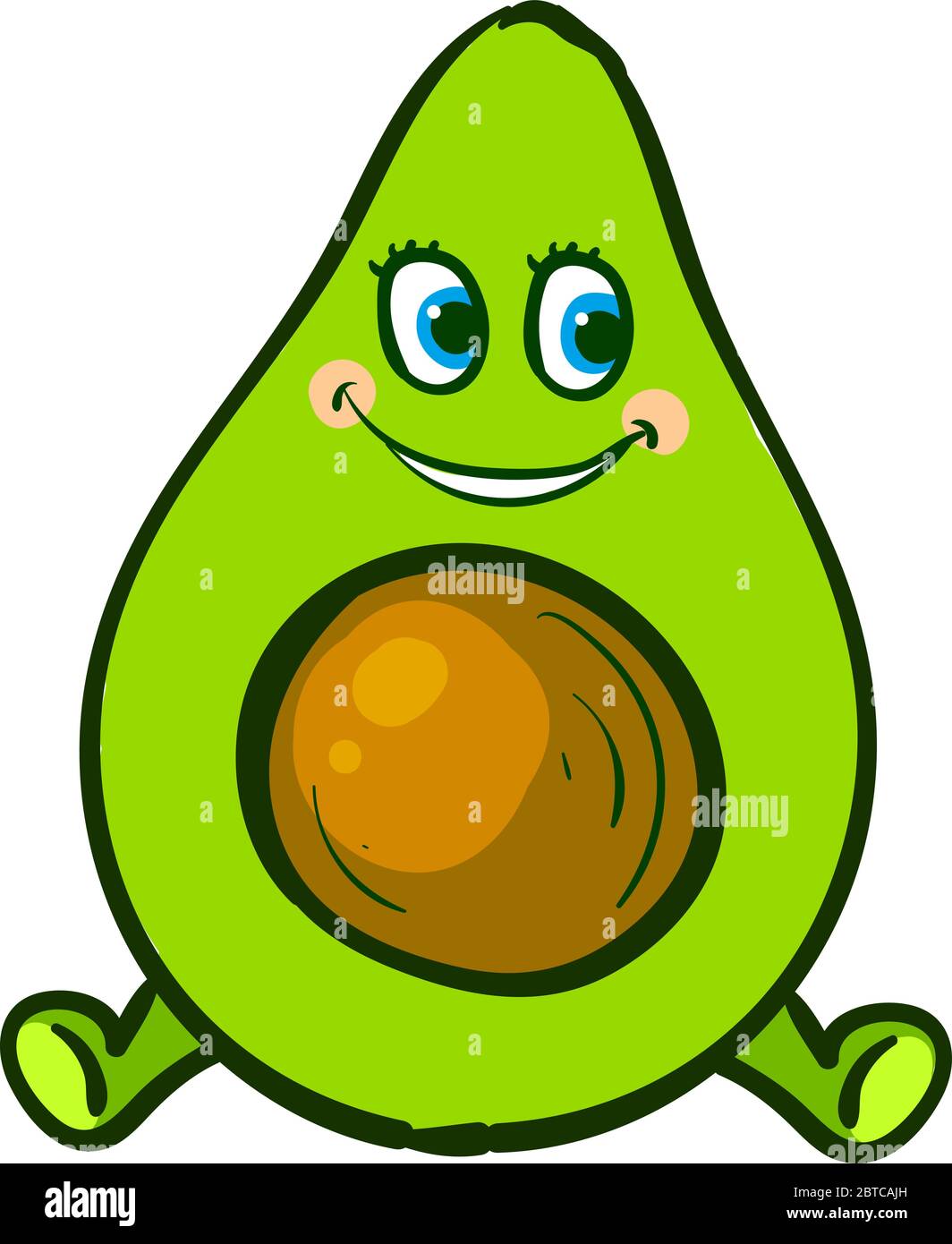 Kawaii cute happy avocado fruit hi-res stock photography and images - Alamy