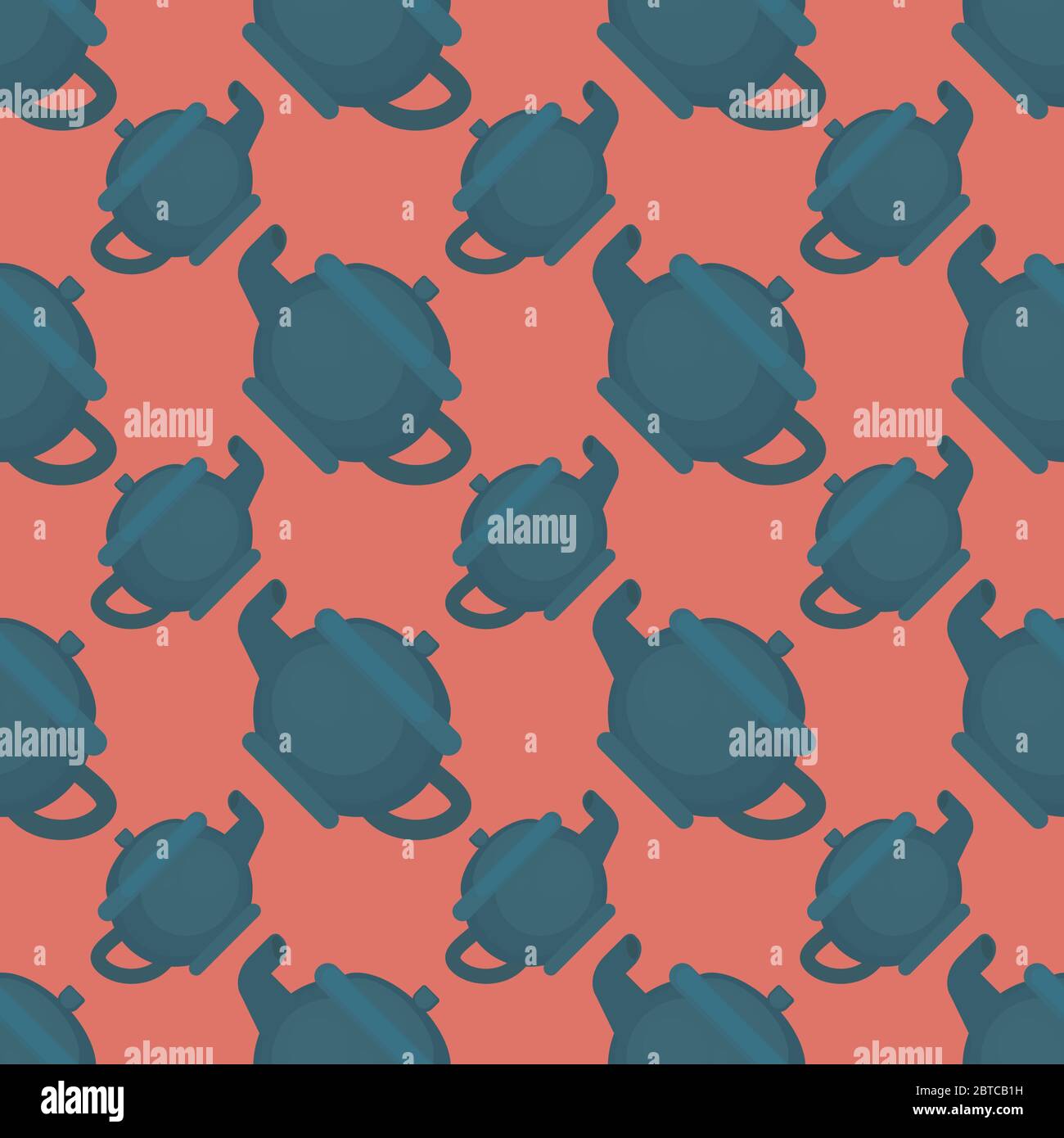 Kettle pattern , illustration, vector on white background Stock Vector