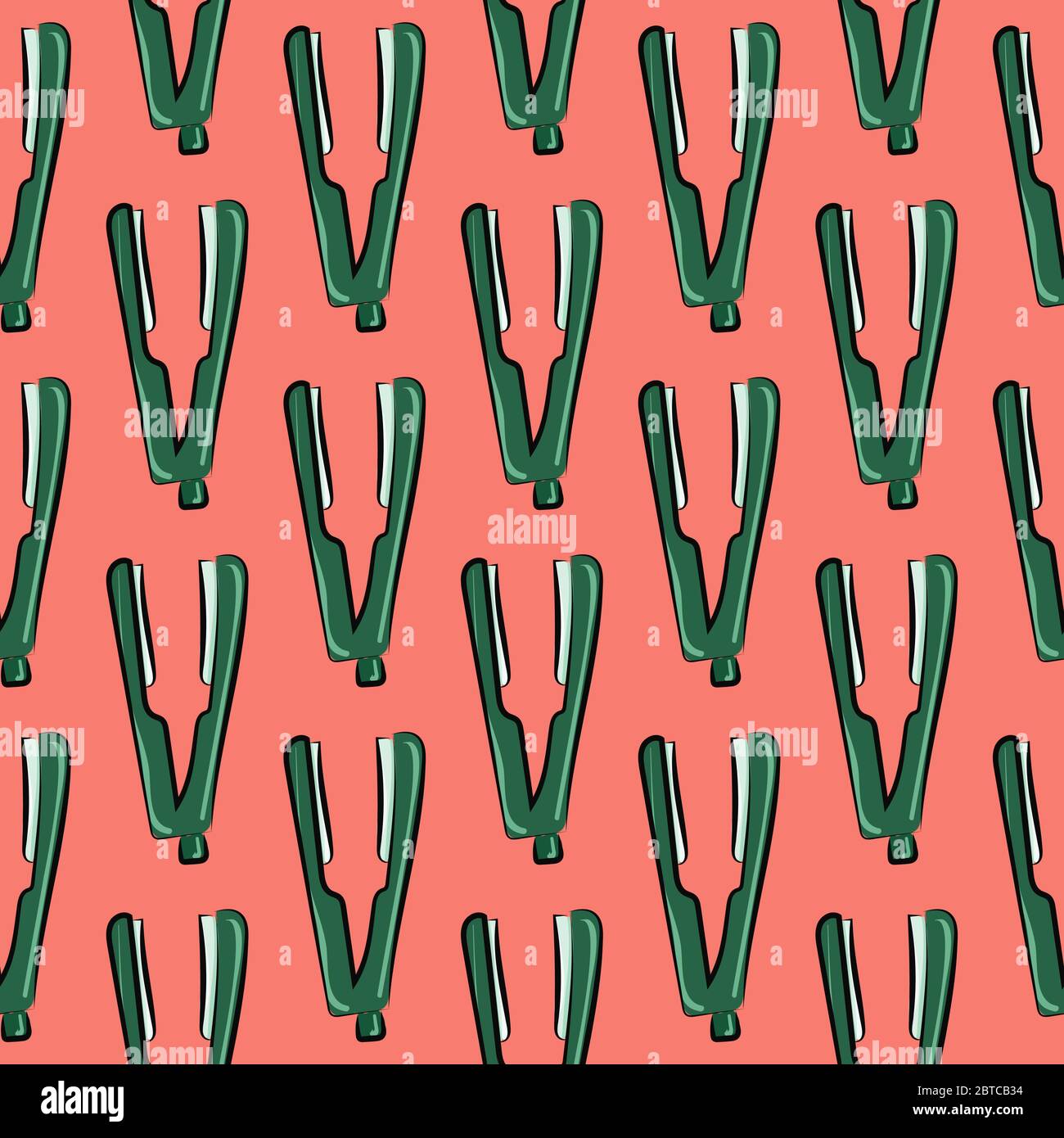 Iron hair pattern , illustration, vector on white background Stock Vector
