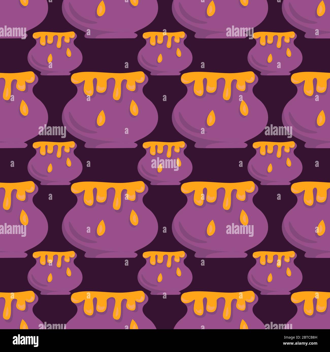 Honey jar pattern , illustration, vector on white background Stock Vector