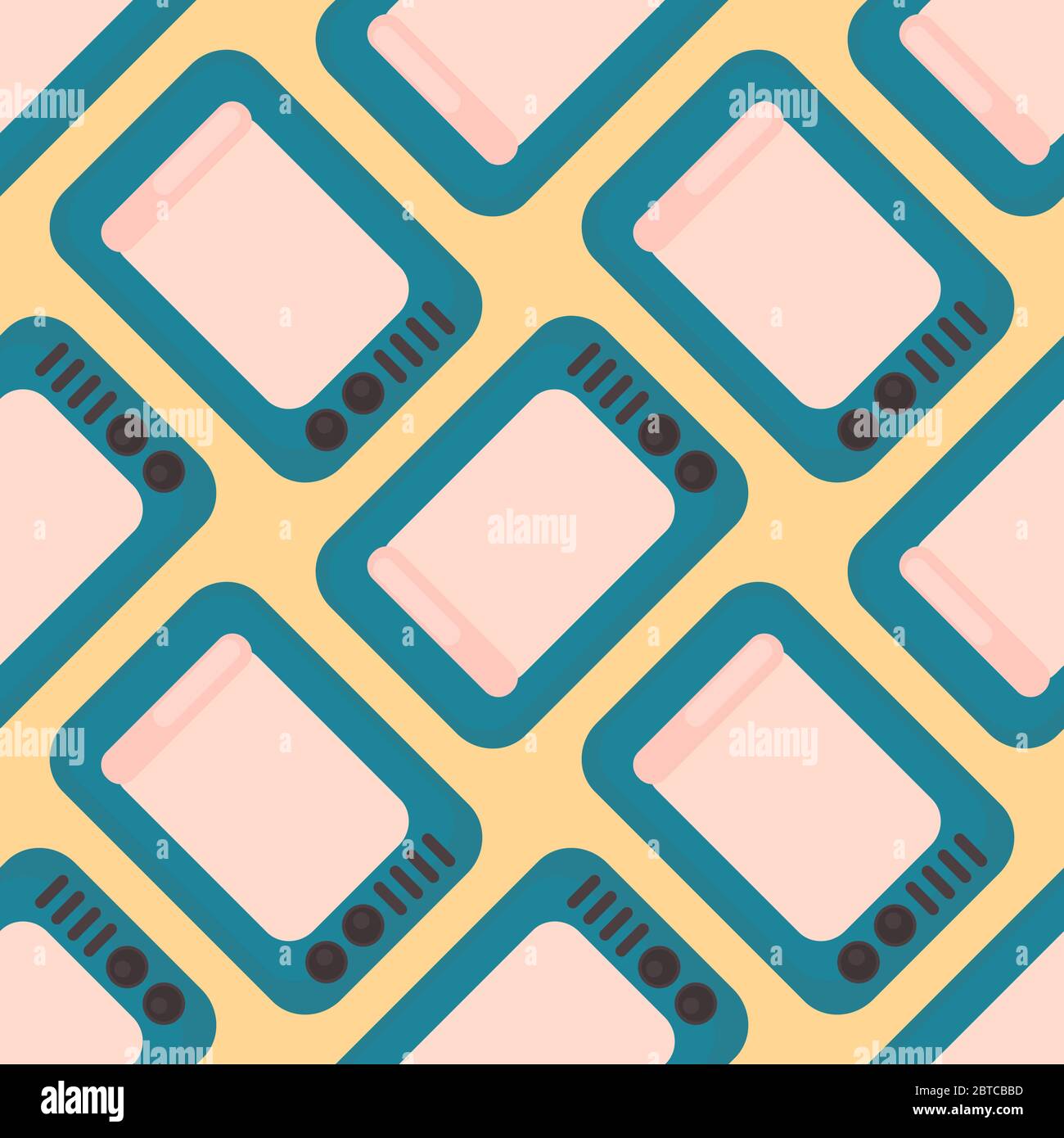 Microwaves pattern , illustration, vector on white background Stock Vector