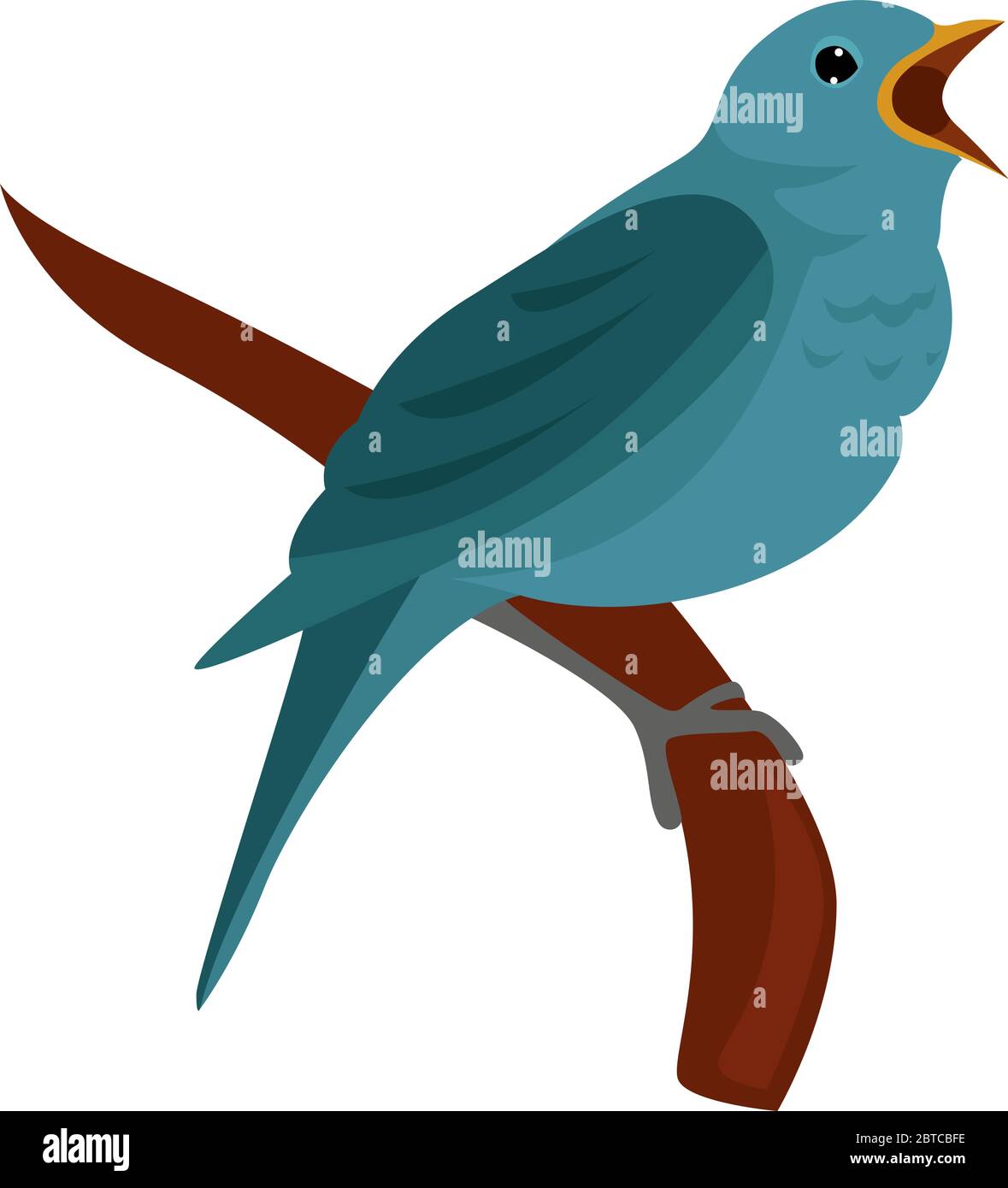 Nightingale bird , illustration, vector on white background Stock Vector  Image & Art - Alamy