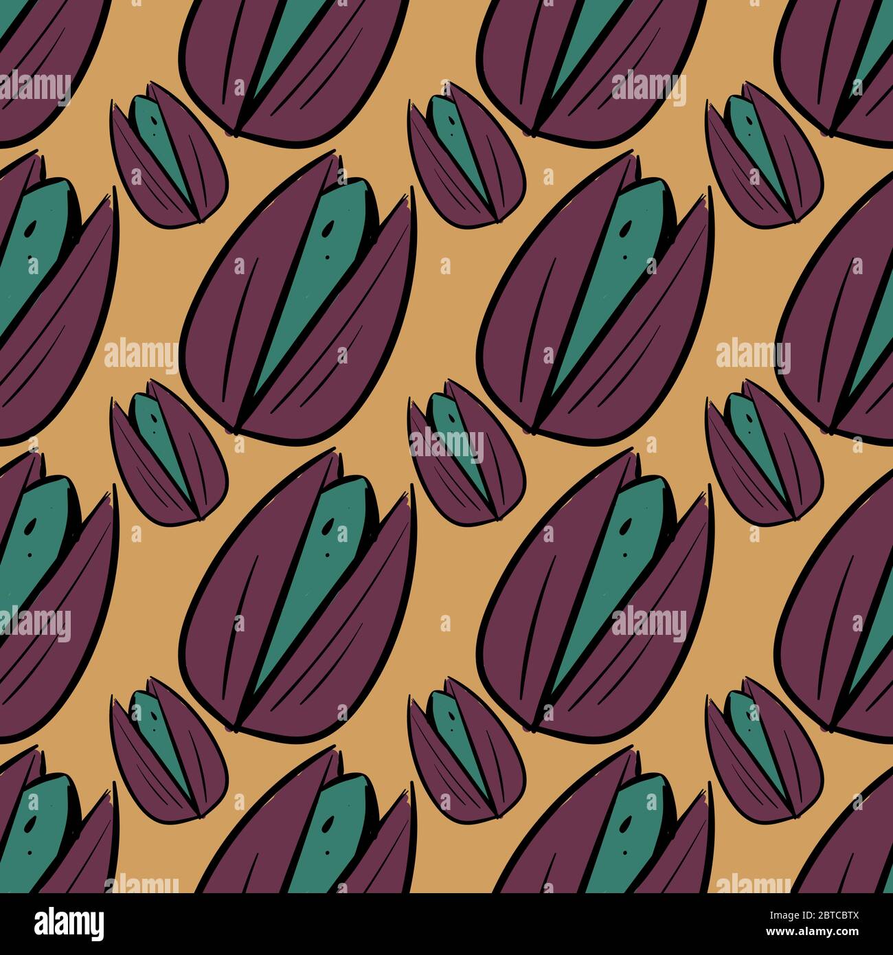 Pistachios pattern , illustration, vector on white background Stock Vector