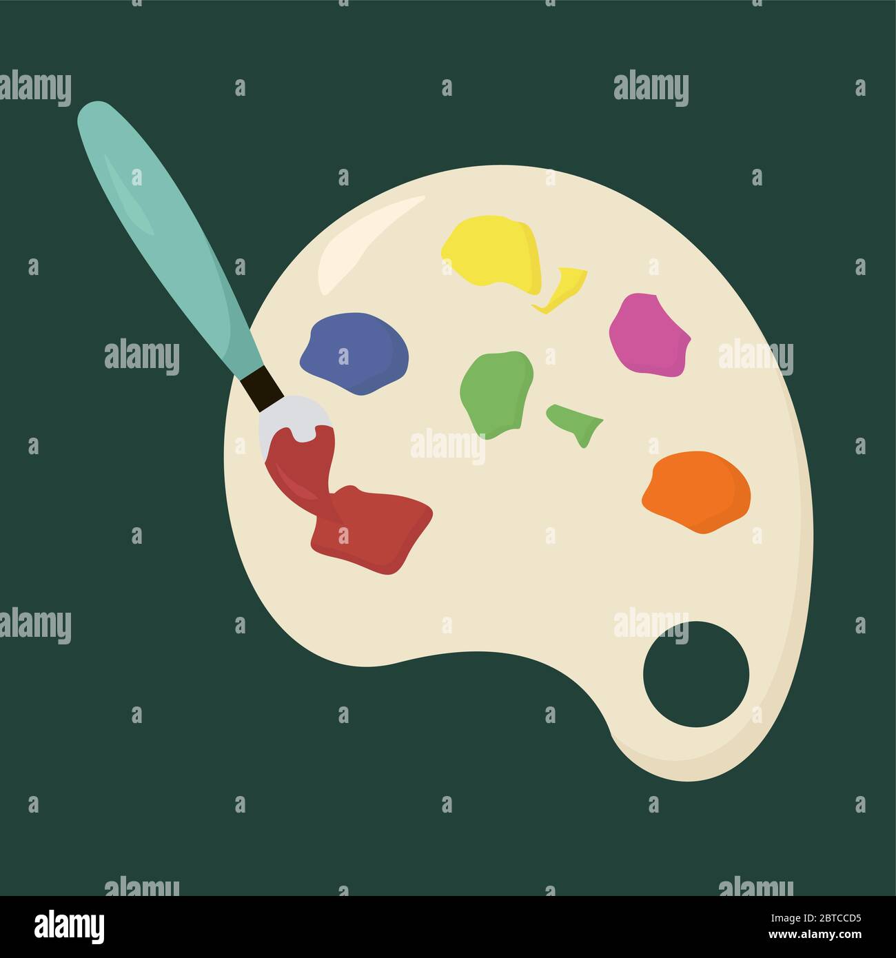 White color palette , illustration, vector on white background Stock ...