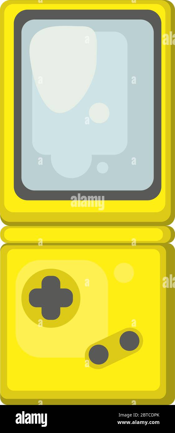 Yellow tetris , illustration, vector on white background Stock Vector