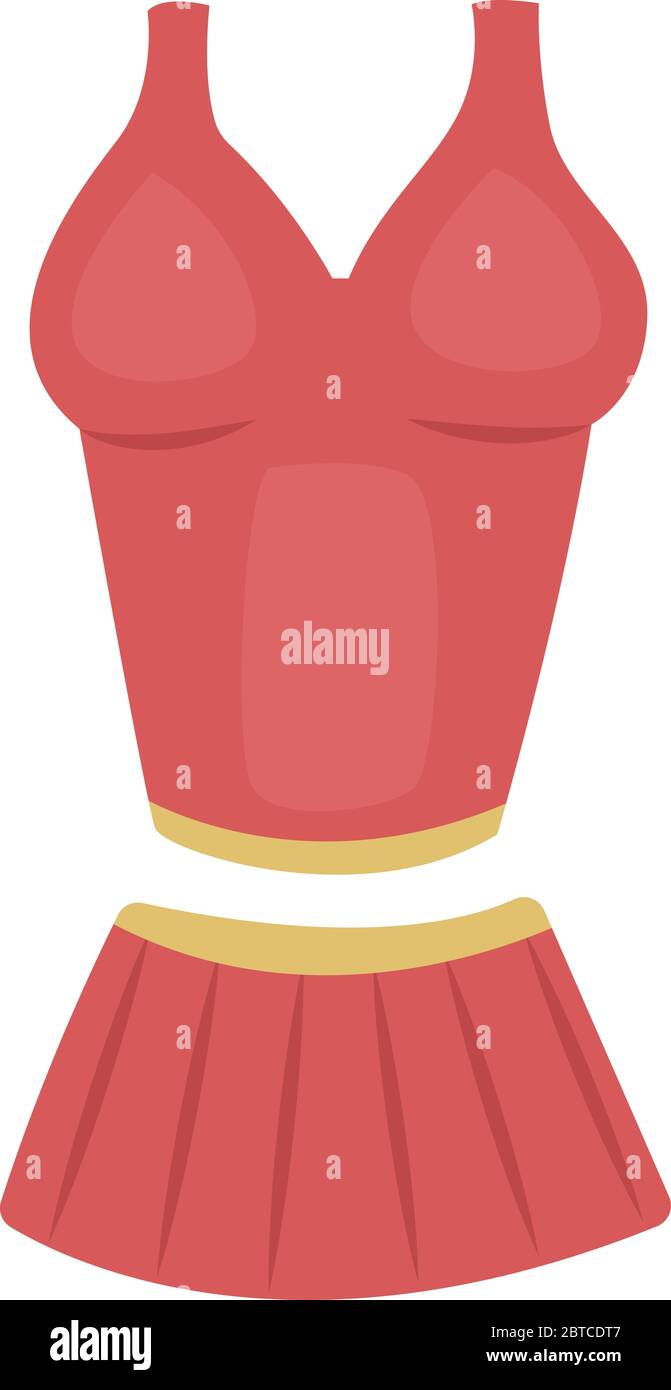 Pink woman clothes, illustration, vector on white background Stock ...