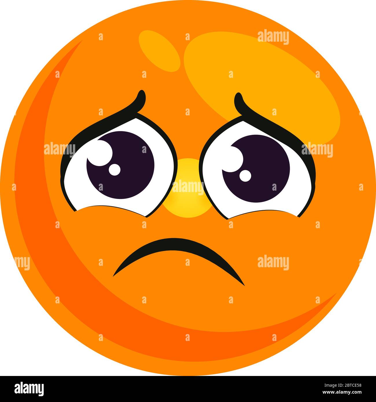 Sad Emoji Face With Black Background