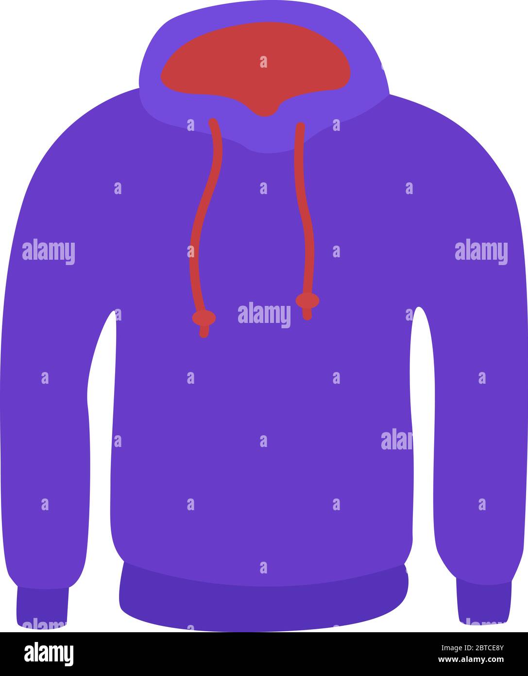 Purple sweater, illustration, vector on white background Stock Vector