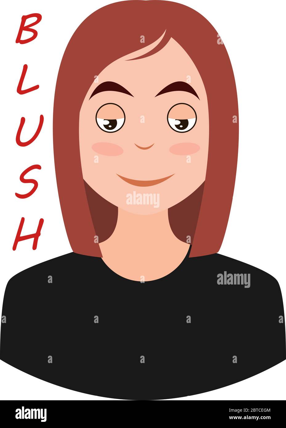 Emoji blush Stock Vector Images Alamy