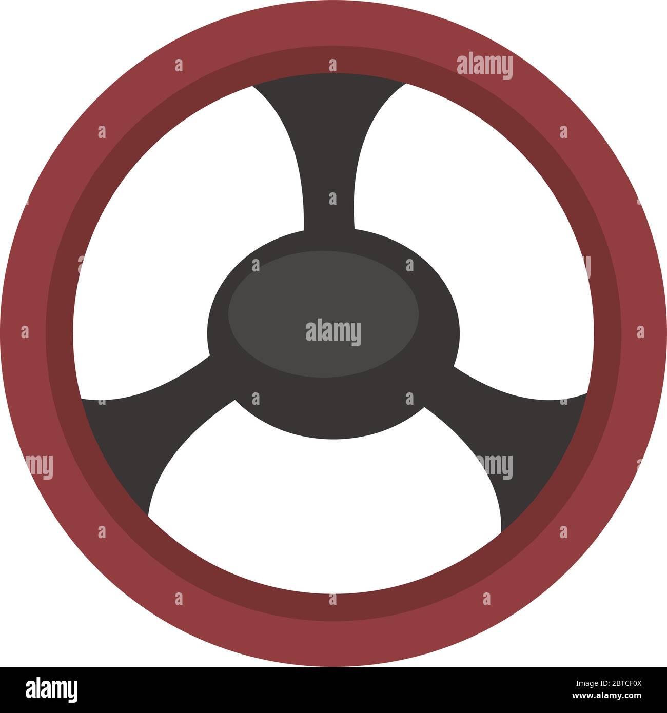 Steering wheel, illustration, vector on white background Stock Vector