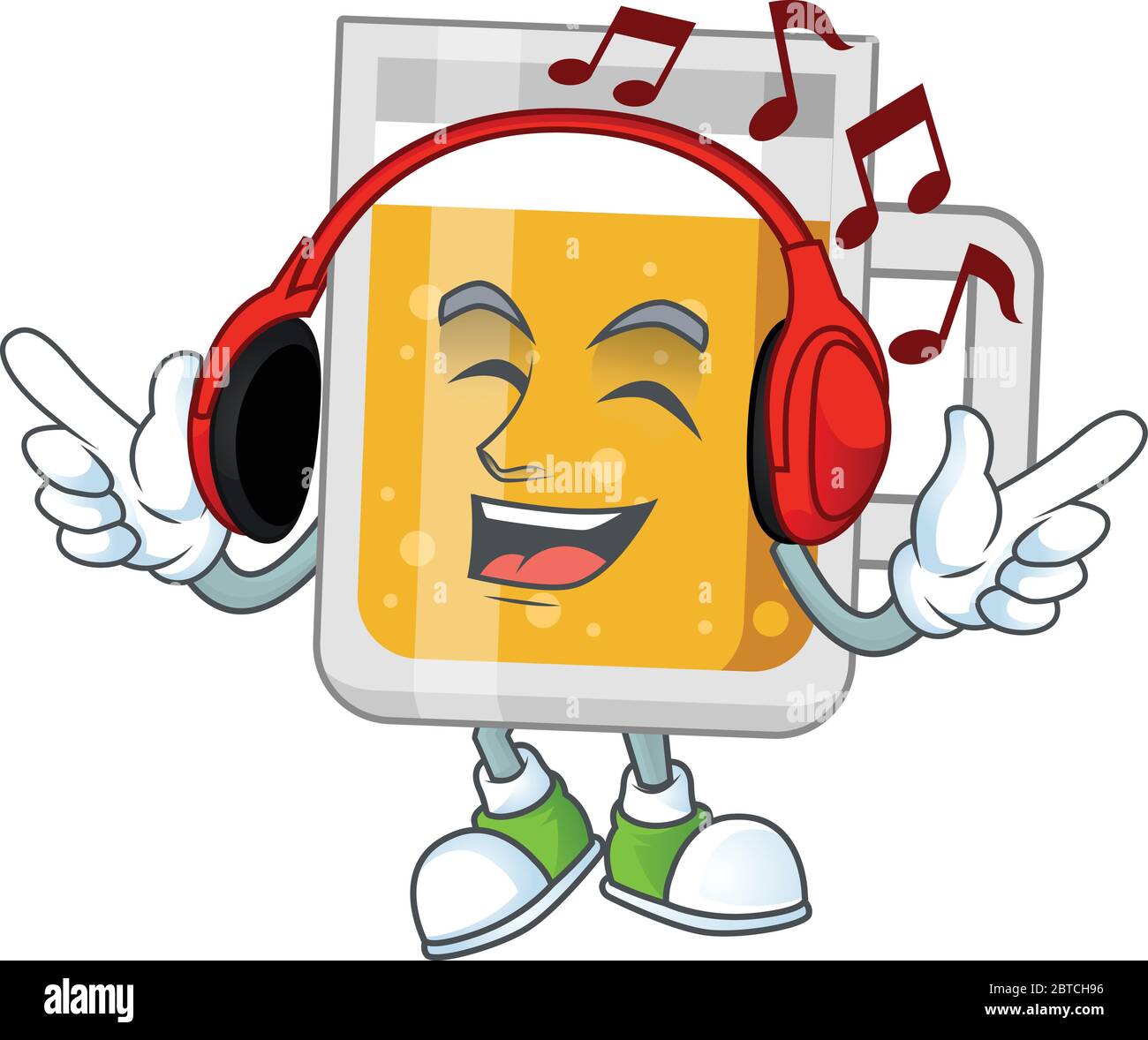Cartoon drawing design of glass of beer listening to the music with headset  Stock Vector Image & Art - Alamy