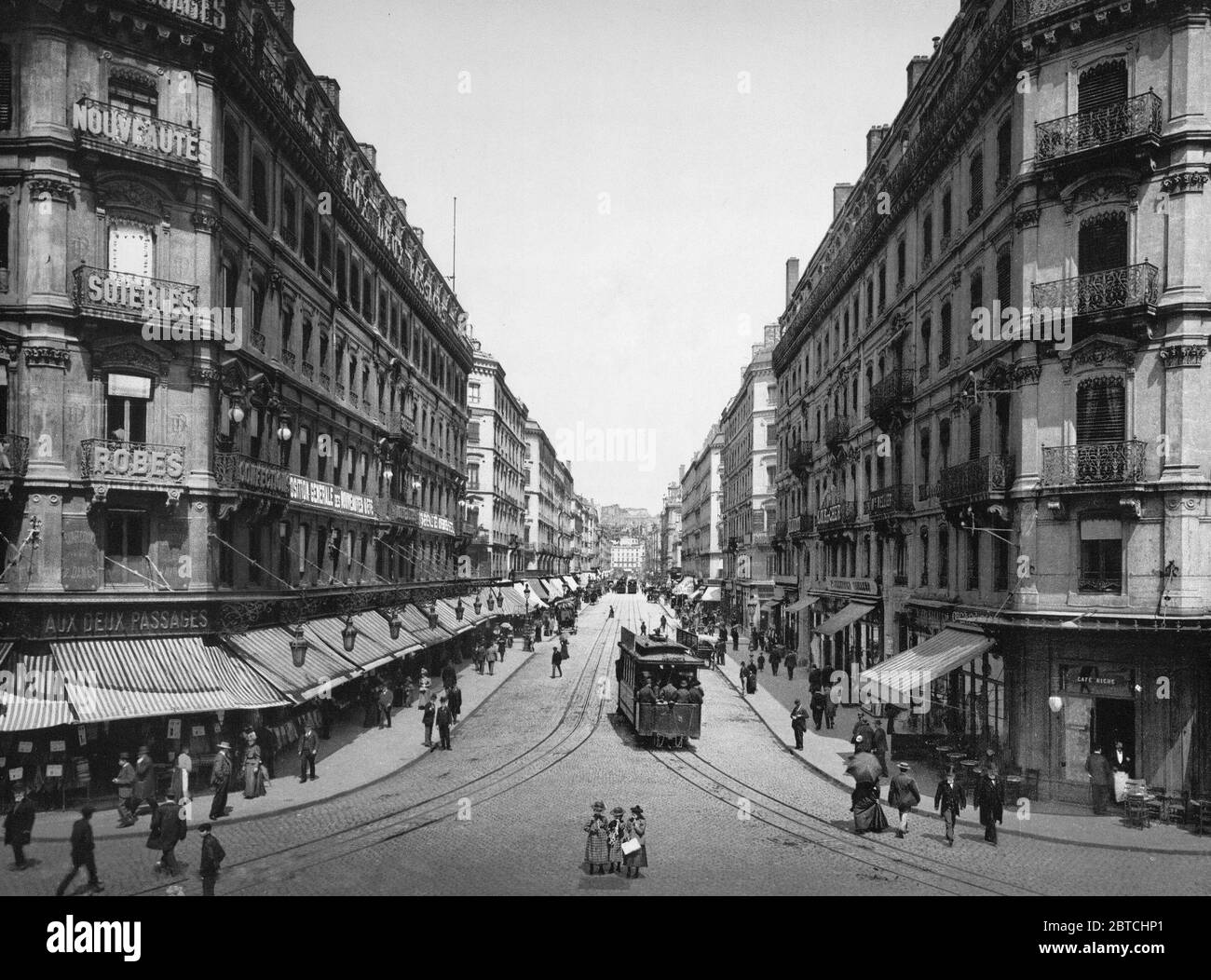 Rue de la Republic, Lyons, France ca. 1890-1900 Stock Photo