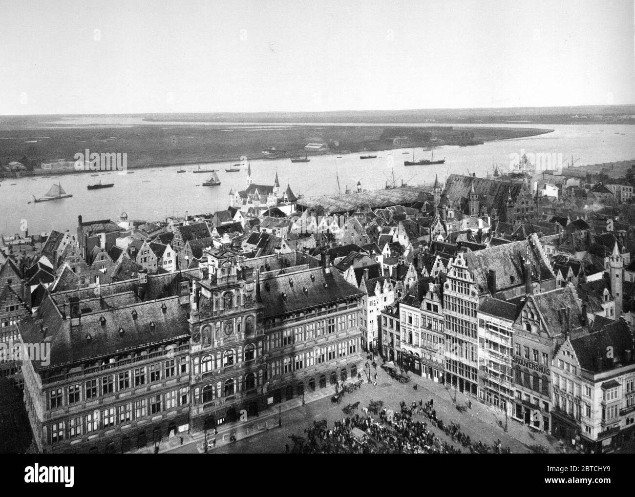 General view, I, Antwerp, Belgium ca. 1890-1900 Stock Photo