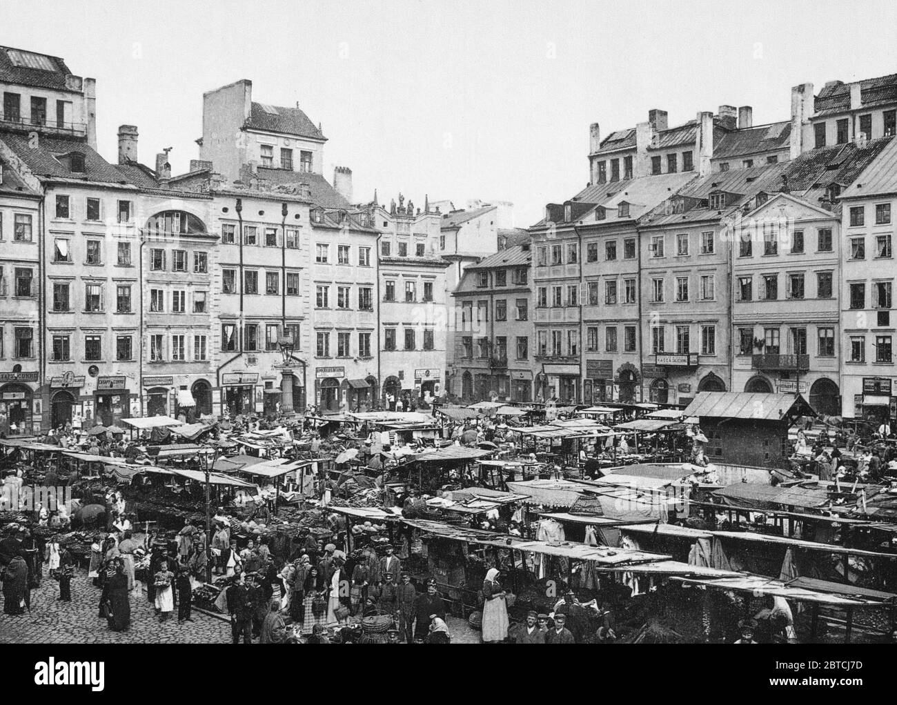 Old part of town, Warsaw, Russia (i.e. Warsaw, Poland) ca. 1890-1900 Stock Photo