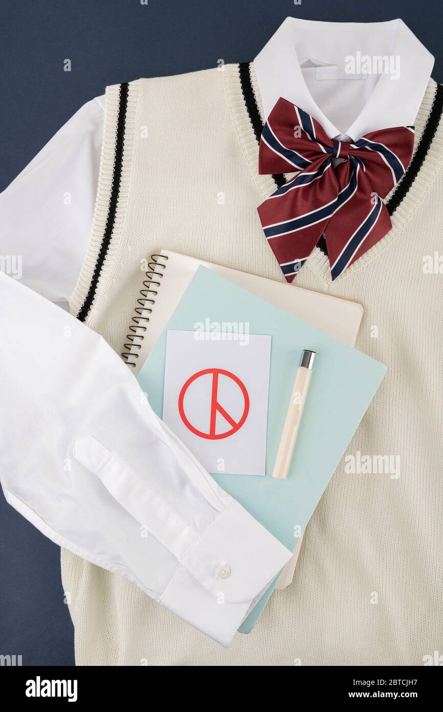 High student in school uniform vote hires stock photography and images