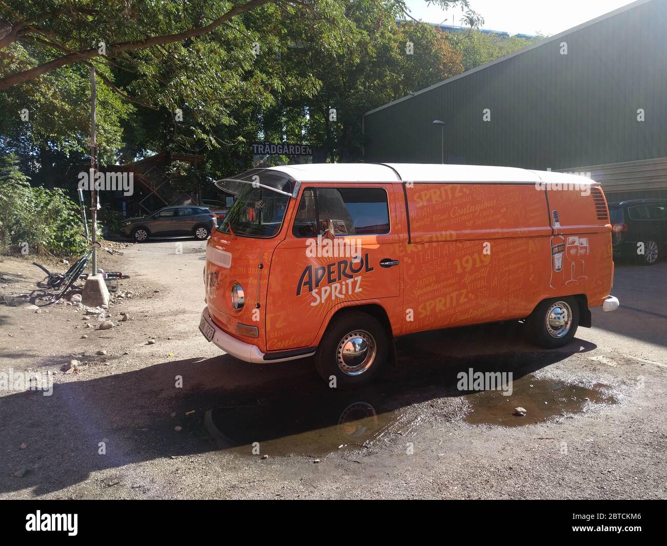 Sweden, Stockholm - September 02 2018: the view of T2 Van truck used as  Aperol Spritz pop up bar on the city street on September 02 2018 in  Stockholm Stock Photo - Alamy