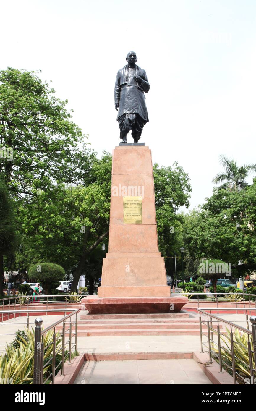 Statue of Sardar Vallabhbhai Patel at Patel Chowk, in New Delhi, India