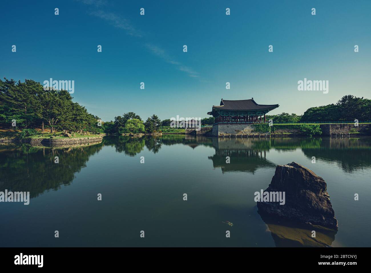 Gyeongju, South Korea - 22 May 2020: Donggung Palace and Wolji Pond, formerly known as Anapji is another popular destination in Gyeongju. Stock Photo