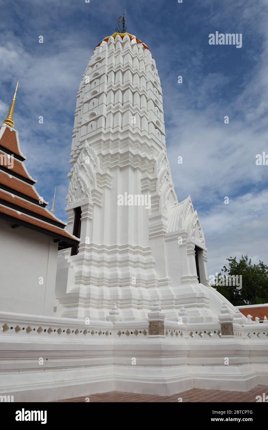 Prang at Wat Phutthaisawan, Ayutthaya, Thailand Stock Photo