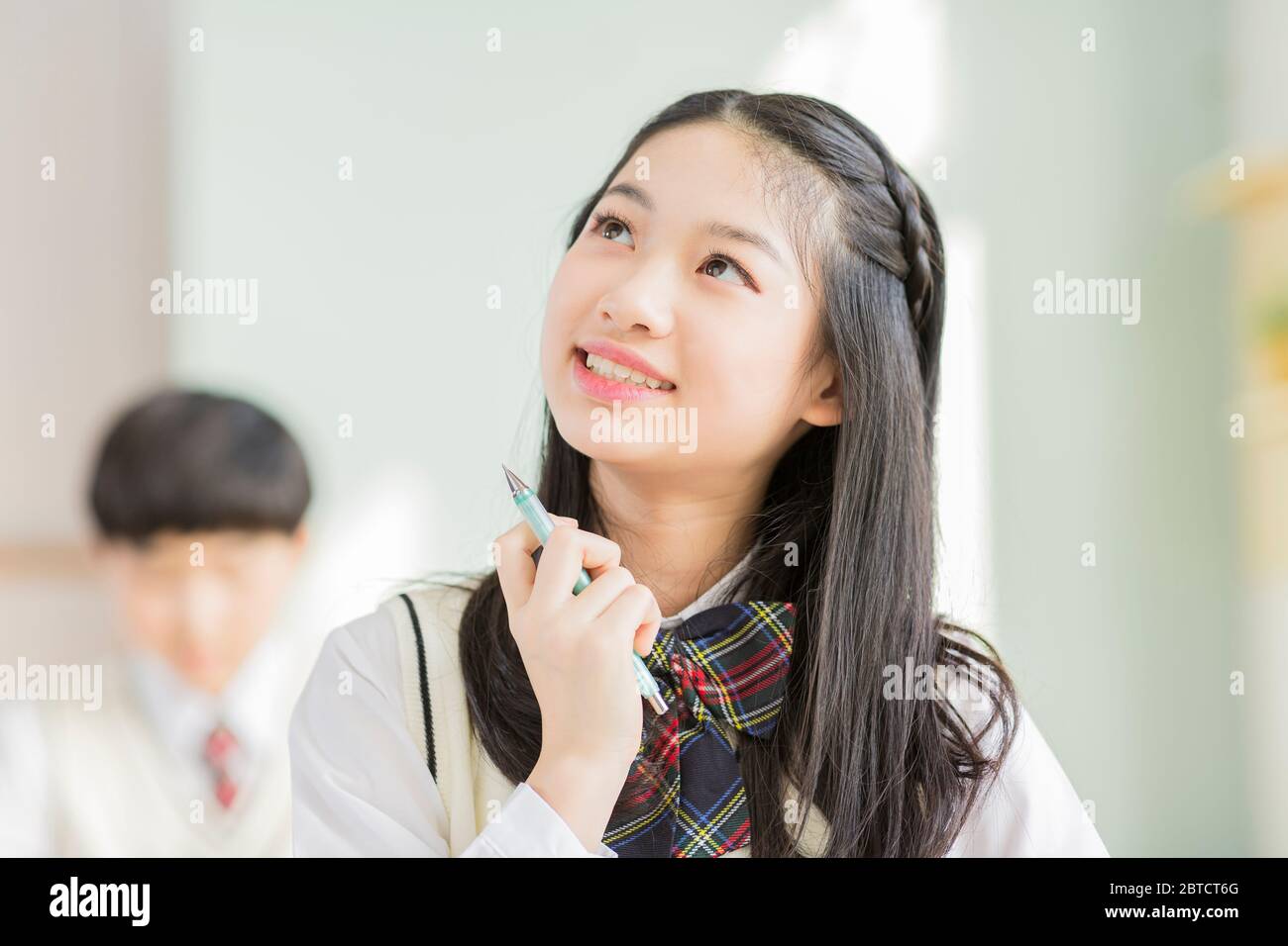 Group of school students portrait, happy smiling male and female students 254 Stock Photo