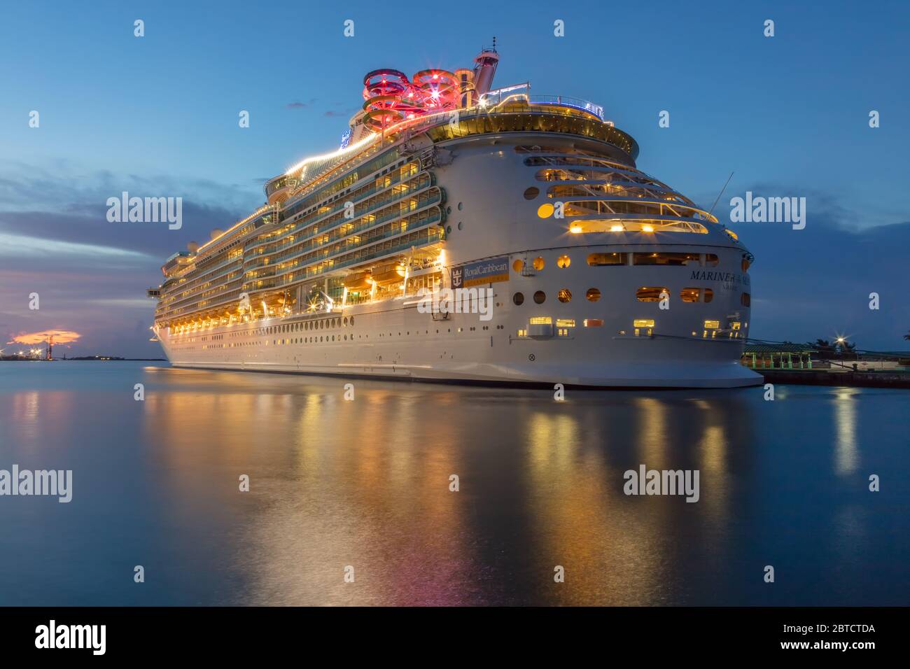 Beautiful blue hour shot of Royal Caribbean's Mariner of the Seas ...