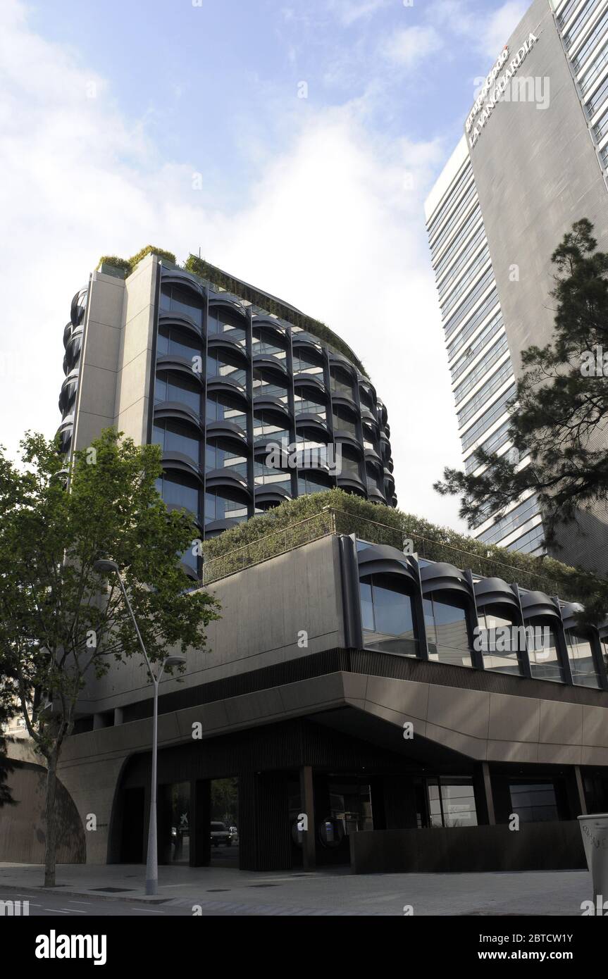 The Winterthur building, also known as the House of Eyebrows due to the