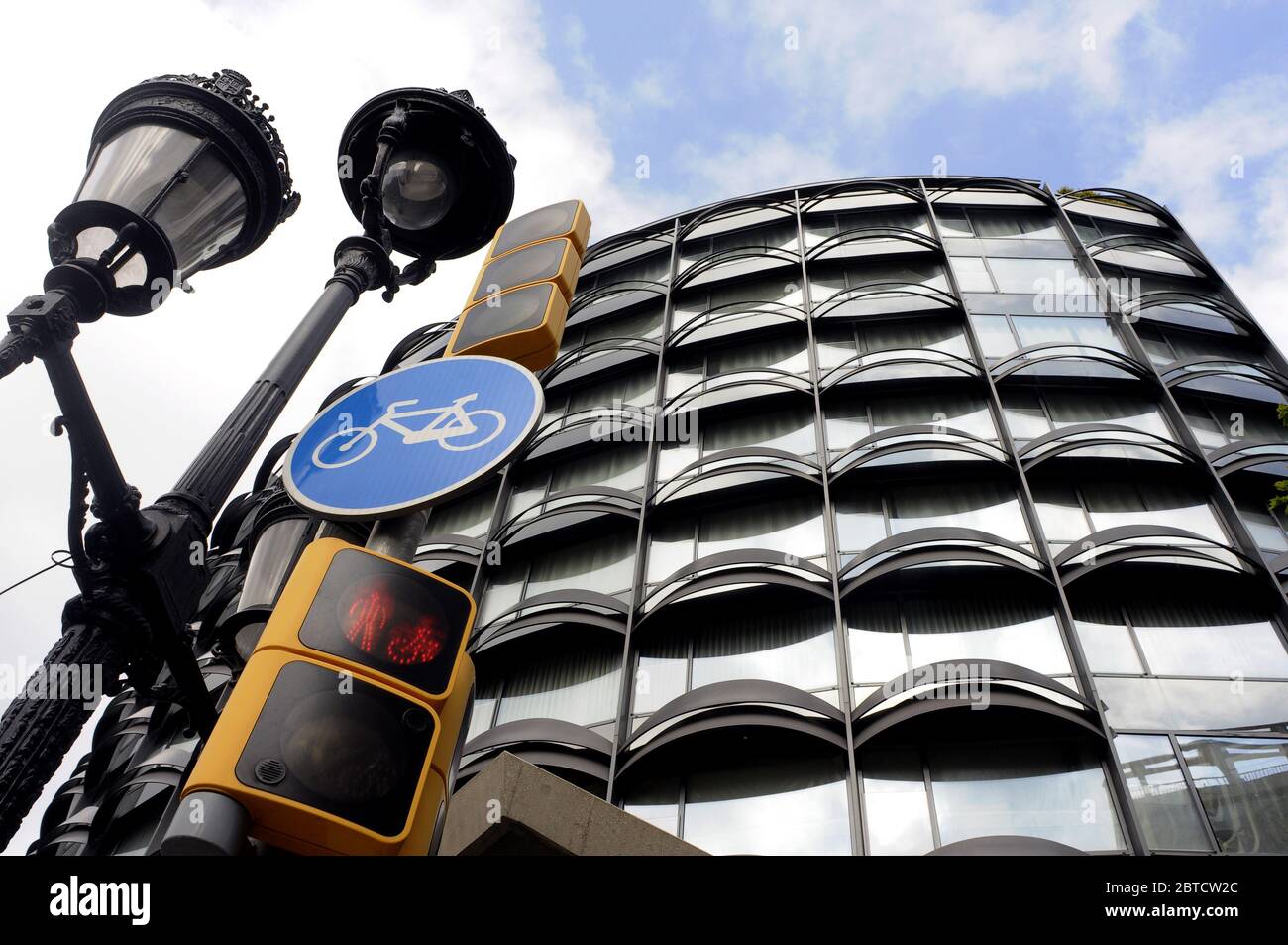The Winterthur building, also known as the House of Eyebrows due to the