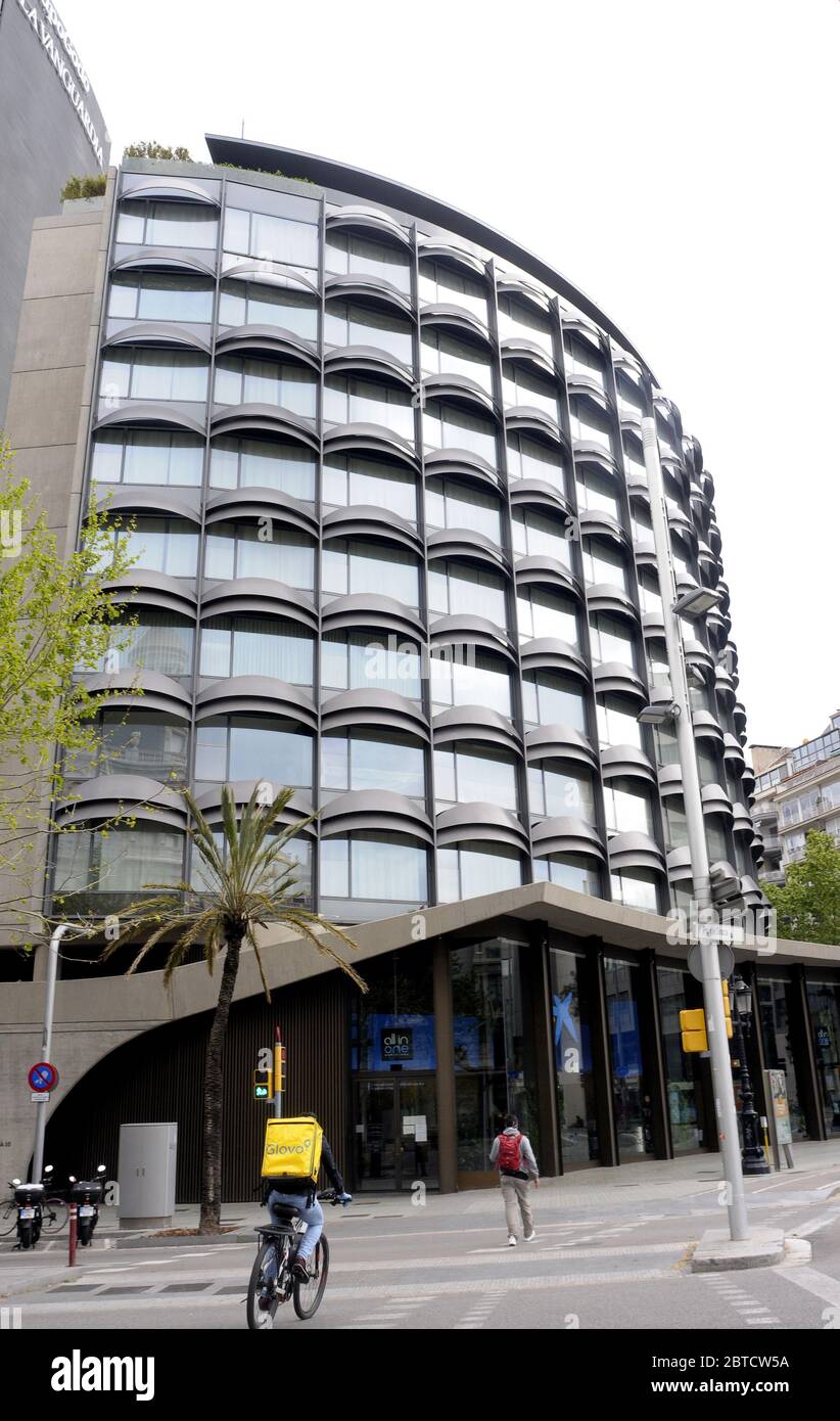 The Winterthur building, also known as the House of Eyebrows due to the