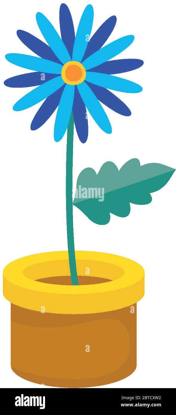 beautiful flower plant in ceramic pot Stock Vector Image & Art - Alamy