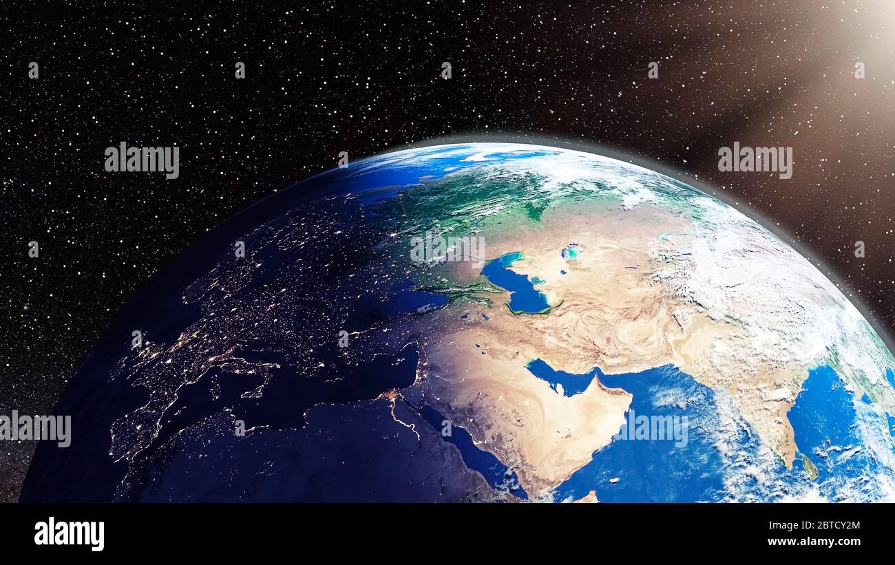 Earth from space lights hi-res stock photography and images - Alamy
