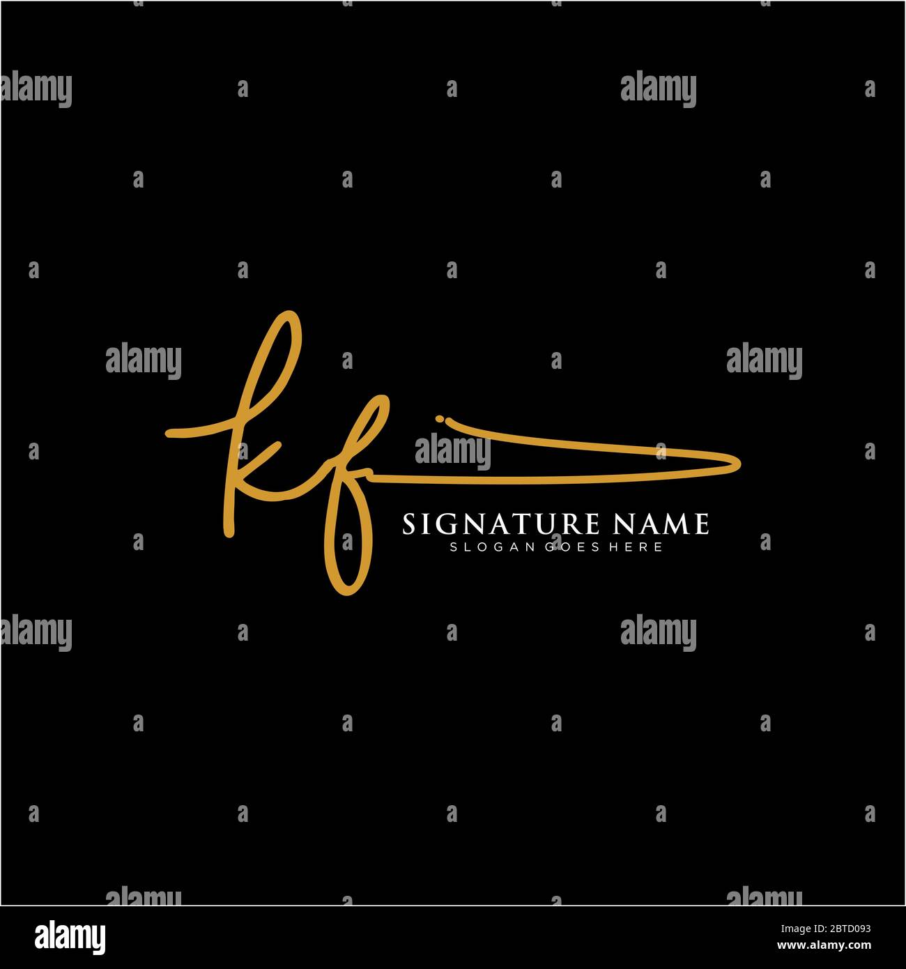 Kf initials logo hi-res stock photography and images - Alamy