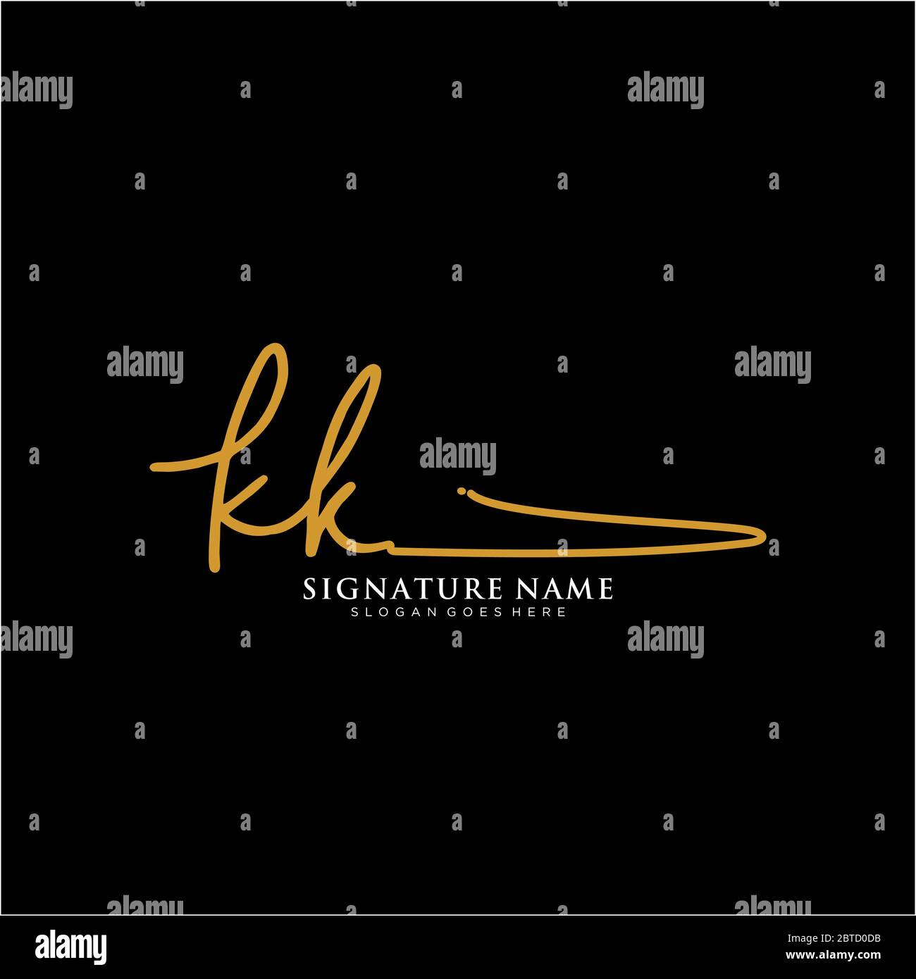 Kk signature Stock Vector Images - Alamy