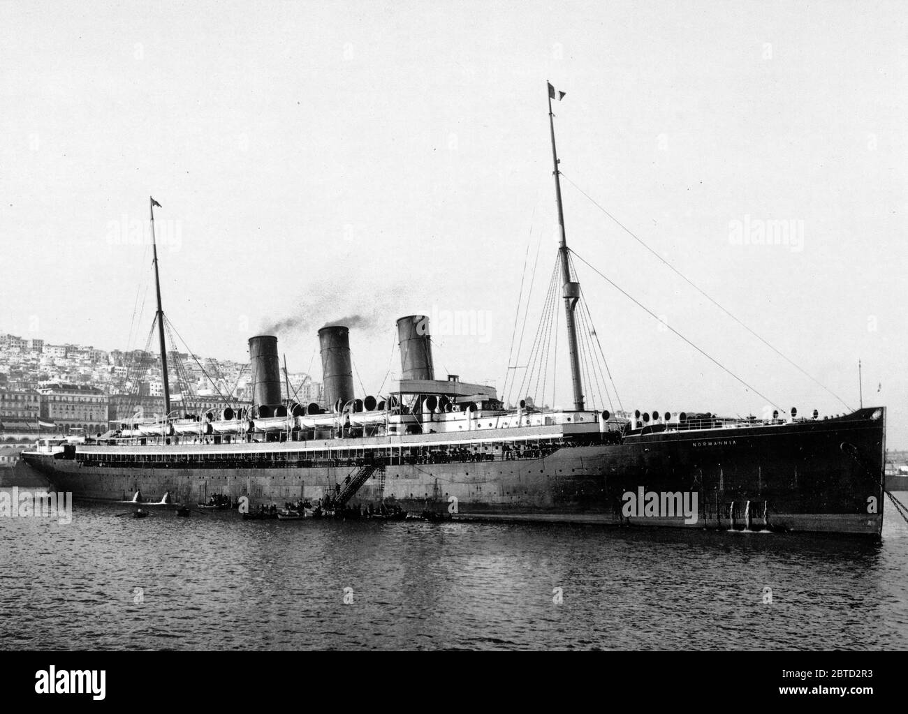 Steamship 'Normannia', Algiers, Algeria ca. 1899 Stock Photo