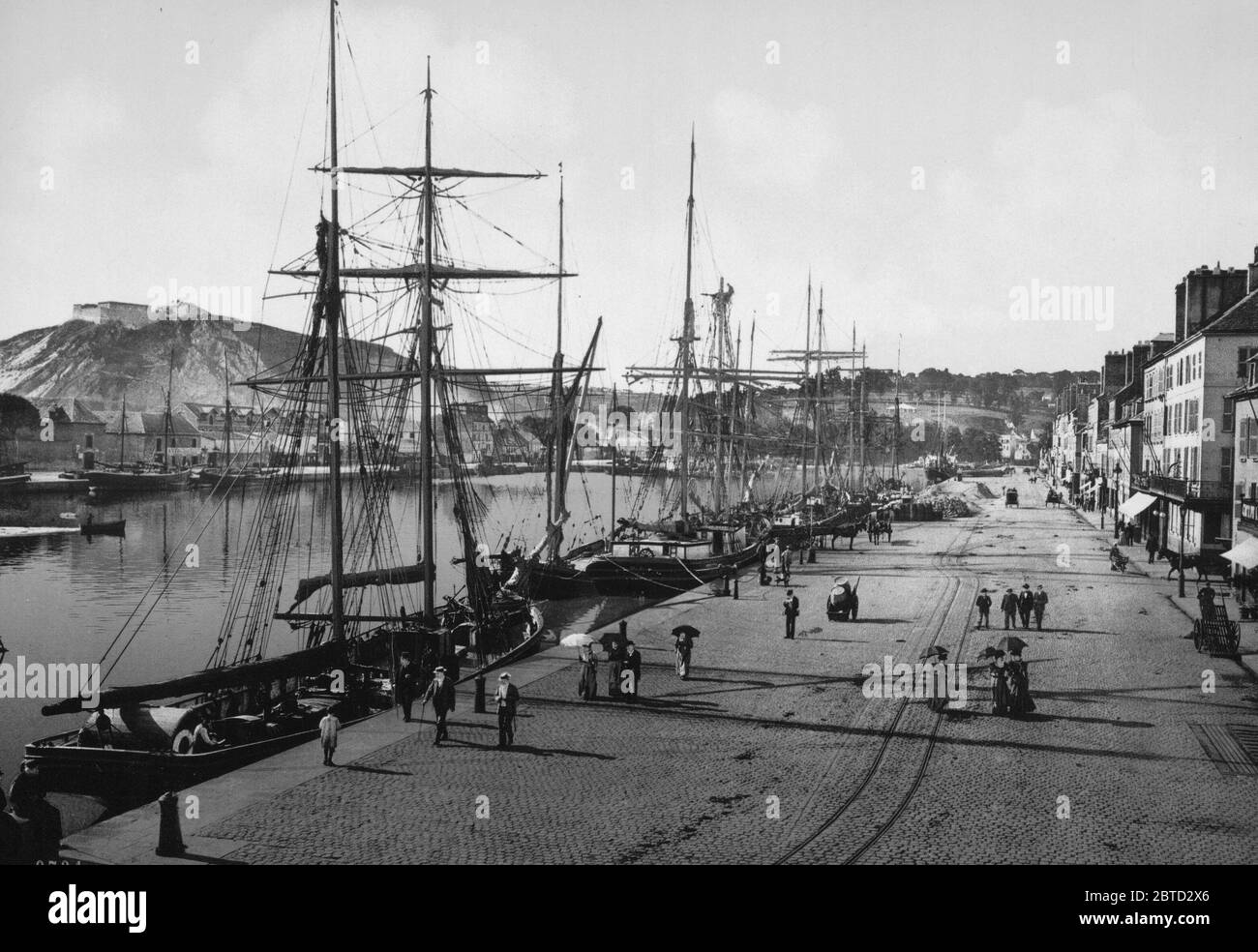 Quay Alex. III and commercial docks, Cherbourg, France ca. 1890-1900 Stock Photo