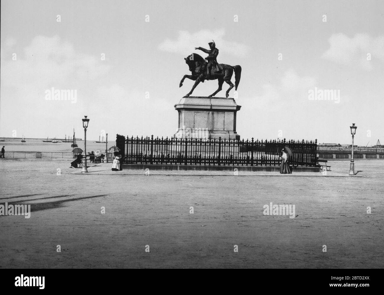 Statue of Napoleon I, Cherbourg, France ca. 1890-1900 Stock Photo