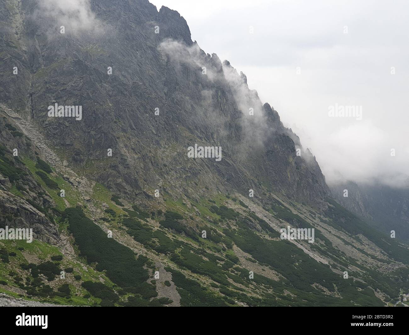 Tatra mountain landscape with clouds Stock Photo - Alamy