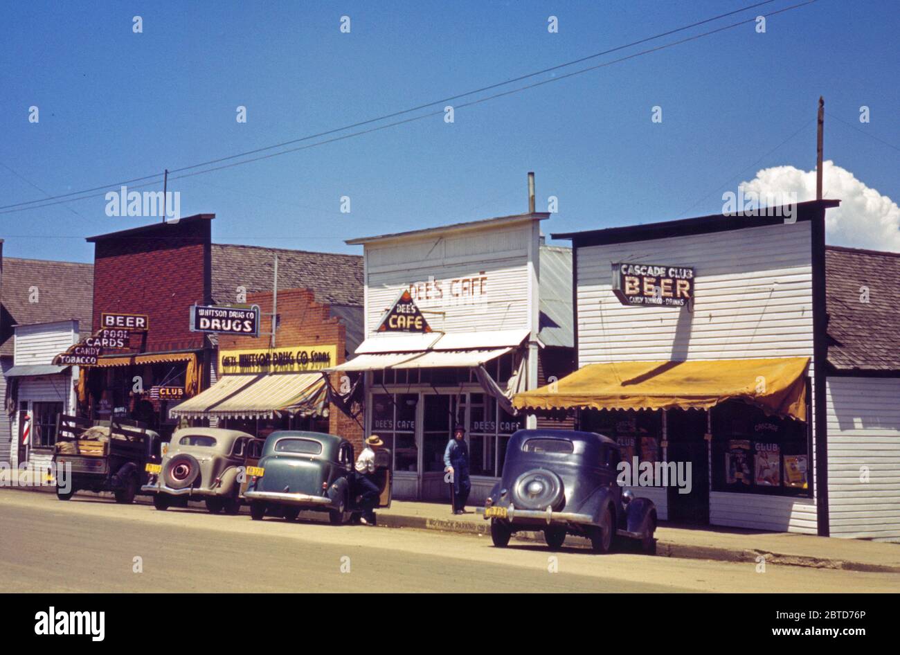 On main street of Cascade, Idaho July 1941 Stock Photo Alamy