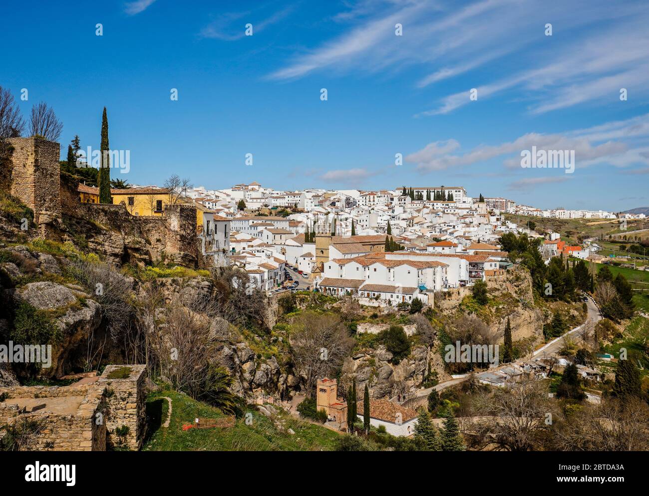 Ronda, Malaga Province, Andalusia, Spain - The mountain village of Ronda is a popular destination for tourists.   Ronda, Provinz Malaga, Andalusien, S Stock Photo