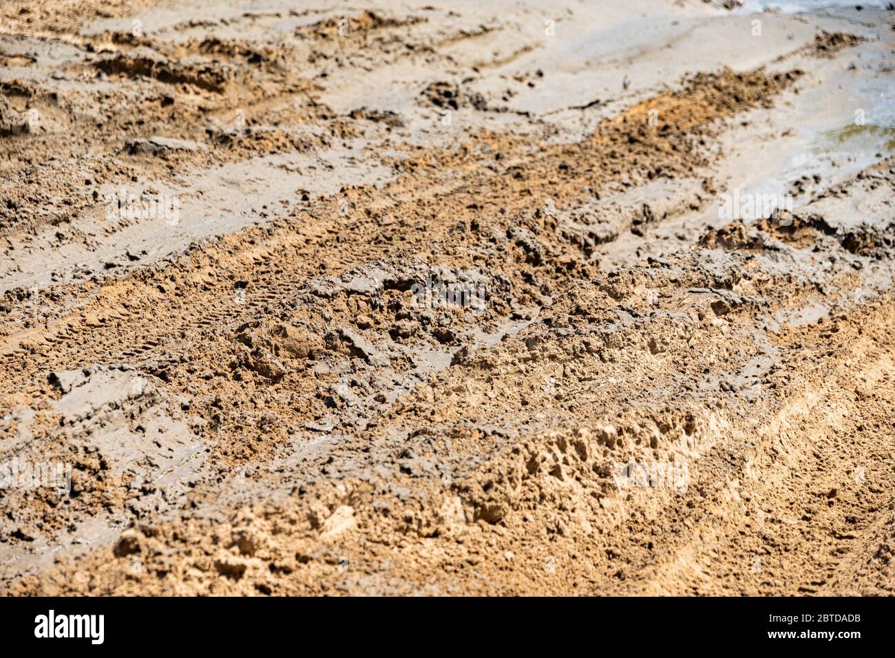 Sand quarry for auto racing extreme Stock Photo