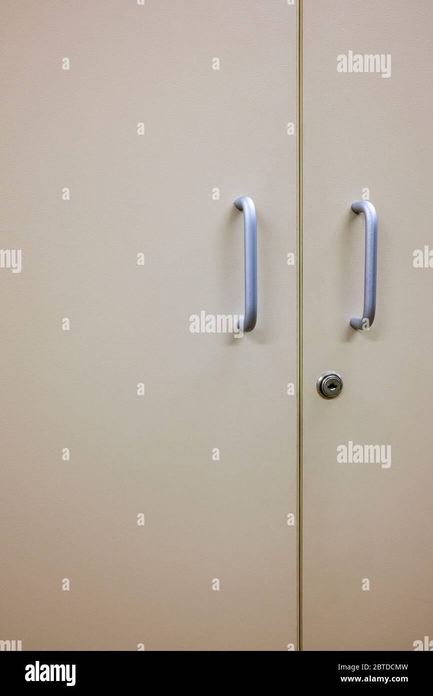 Closed cupboard doors Stock Photo Alamy