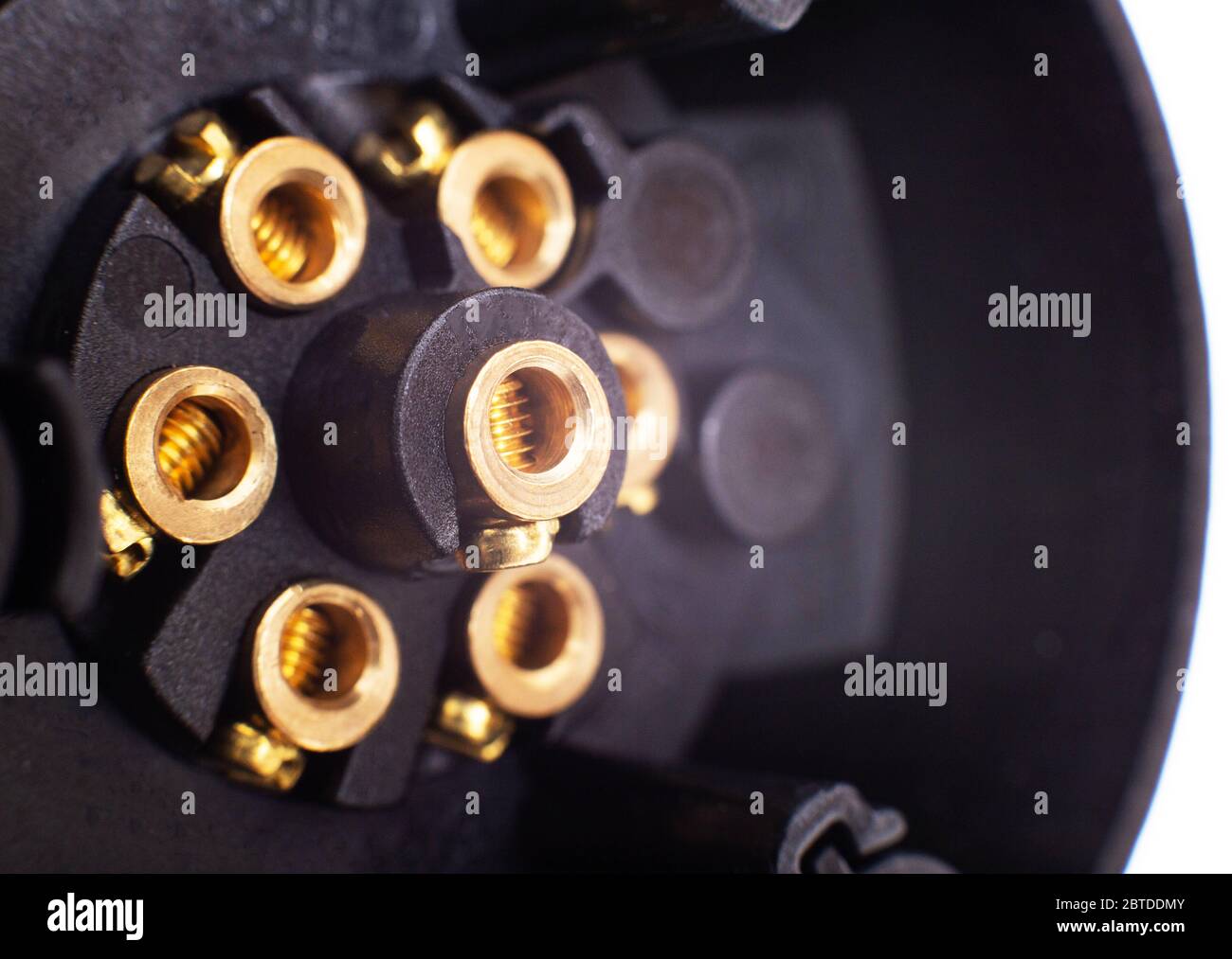 Trailer car electrical outlet with 7 contacts Stock Photo Alamy