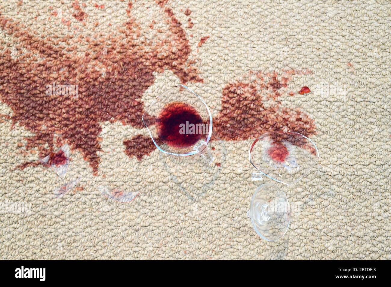Broken Glass On Carpet