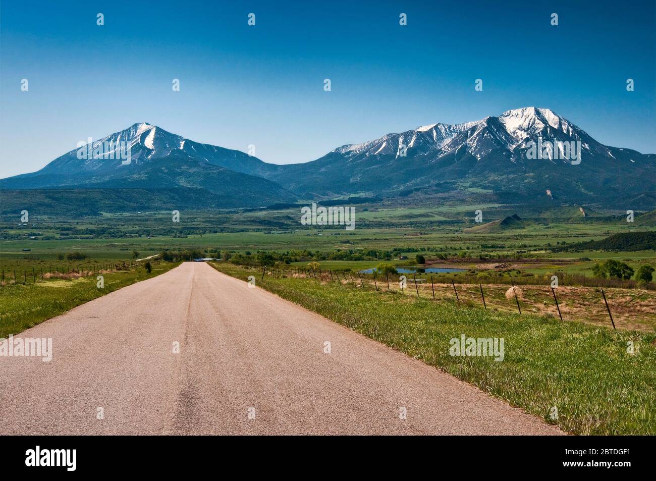 Spanish Peaks, view from Scenic Highway of Legends near La Veta