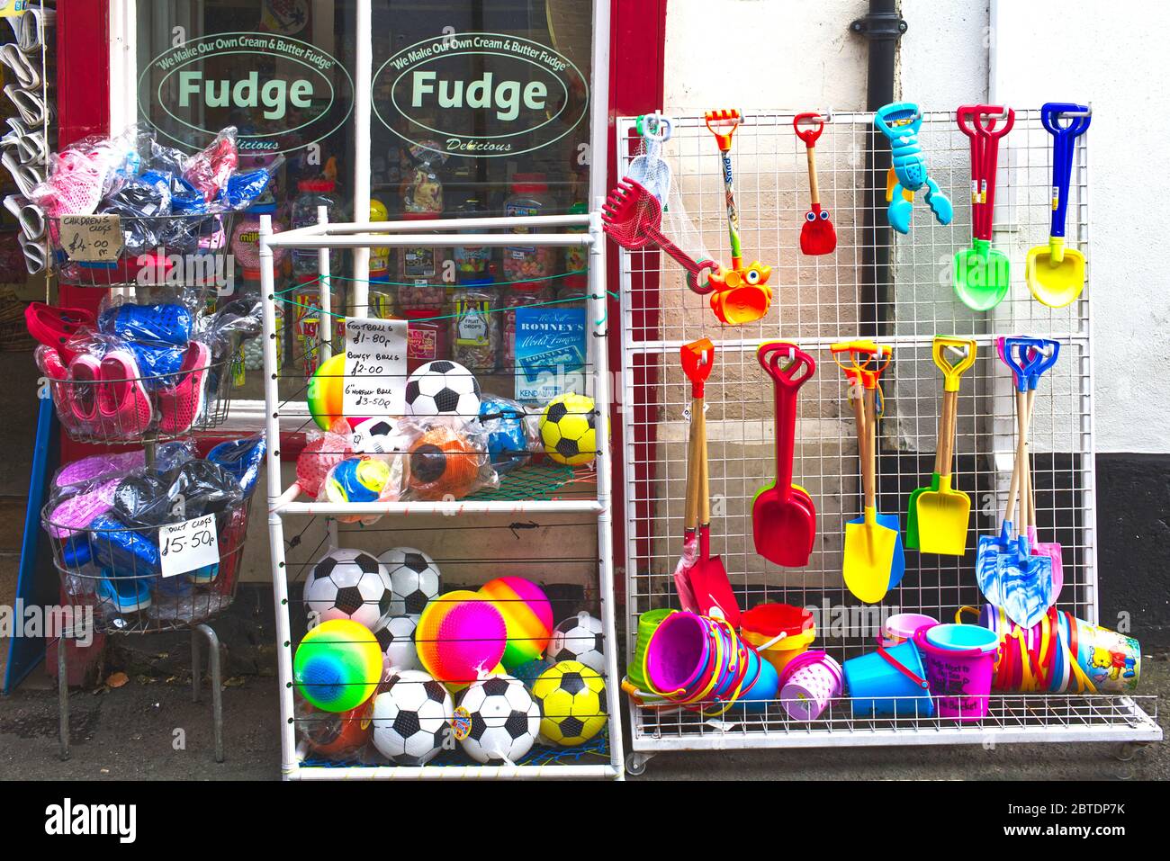 Seaside gift shop at Staithe Street, Wells-next-the-Sea, Norfolk, UK. Stock Photo