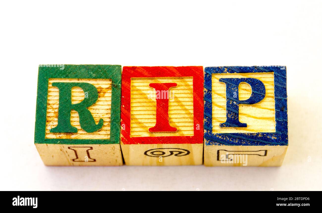 Extremely Rip The term RIP visually displayed on a clear background using coloured ...